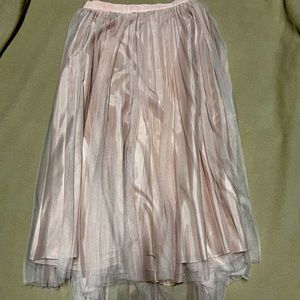 Adrianna Papell Pink Pleated Midi Skirt